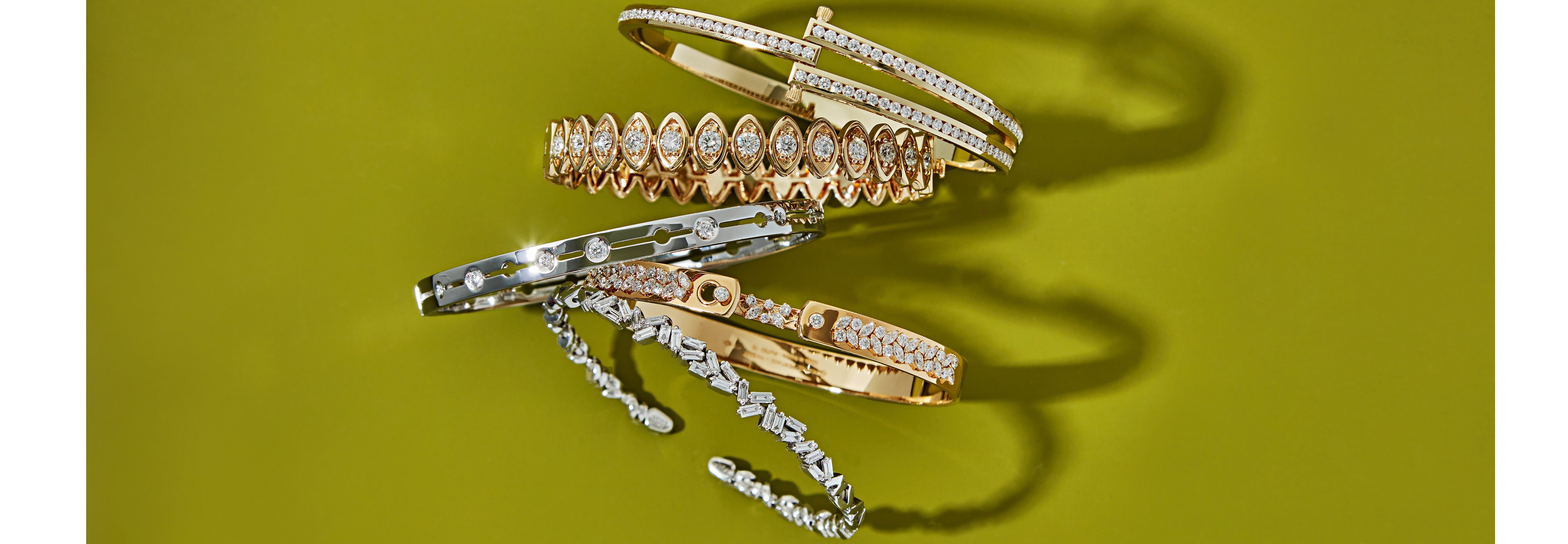 Diamond Open Heart Bracelet for Women, 14k Real Gold Heart Shaped Bracelet, 14k Solid Gold Dainty Bracelets, Women's 14k Gold Jewelry