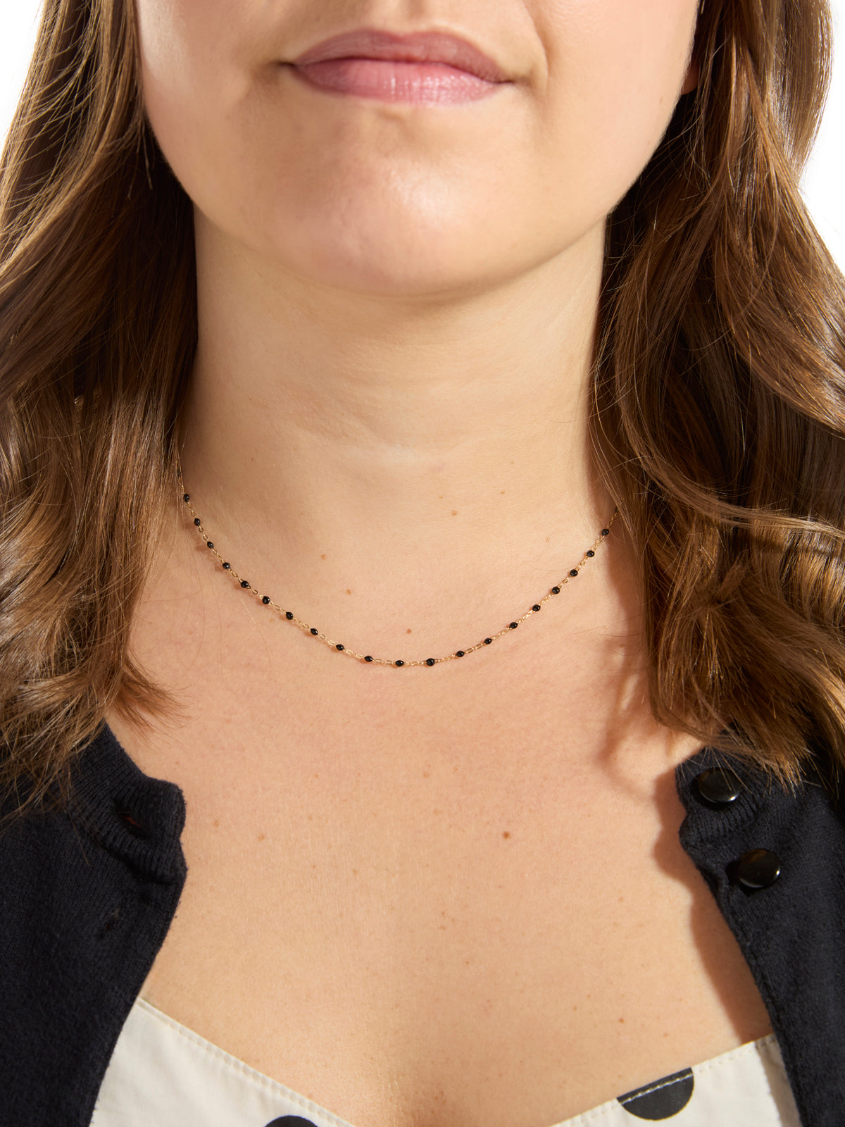 Gigi Clozeau Classic Gigi Necklace with Yellow Gold & Black Jewels