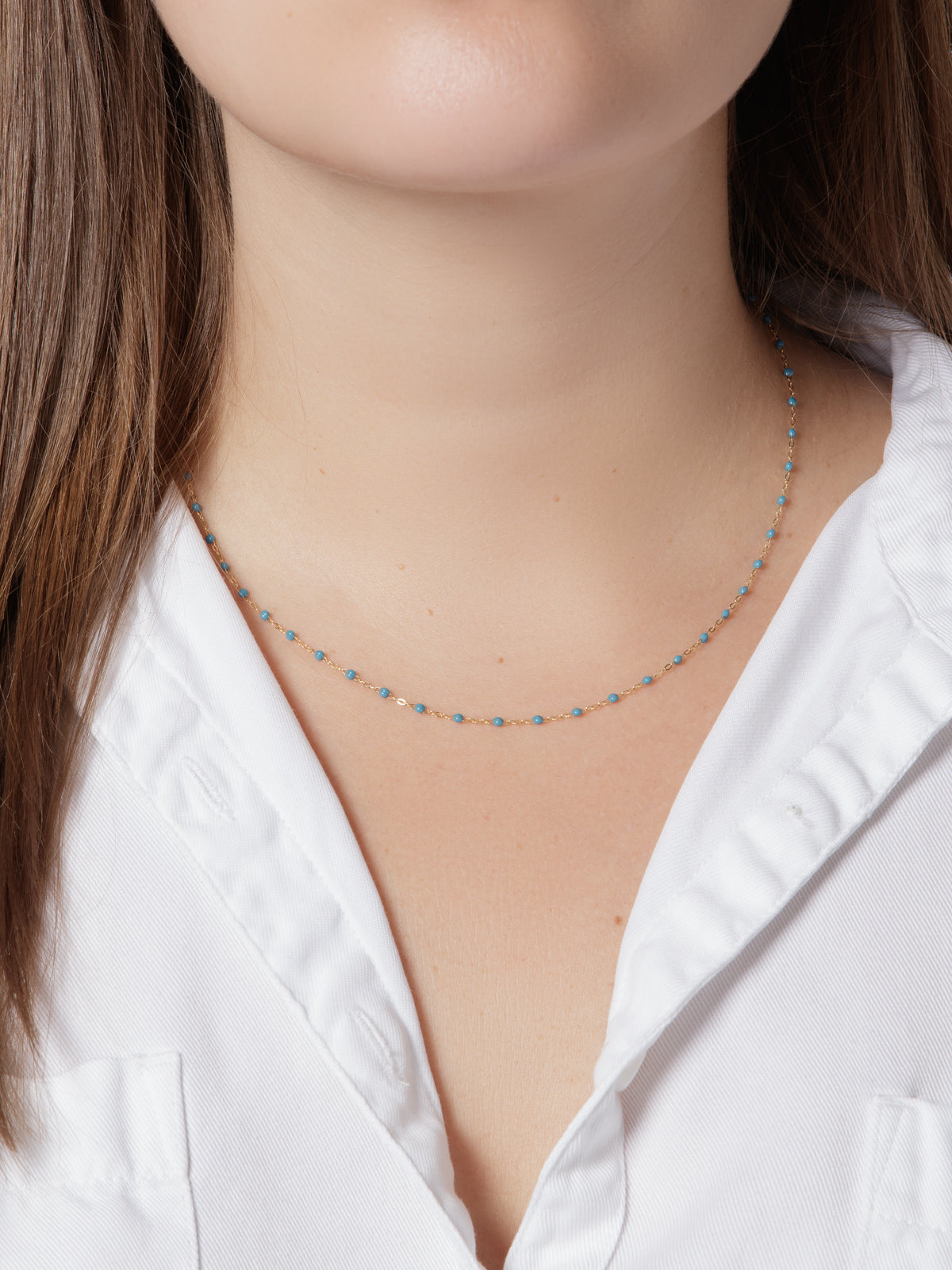 Classic Gigi Jeans Resin Yellow Gold Necklace | Ylang 23