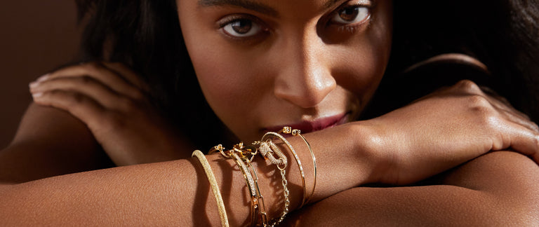 Buy AcnofunLucky Clover Bracelet for Women Fashion Four Leaf Clover Bracelet  Gold Plated Designer Bracelets with Adjustable Chain Clover Jewelry Gifts  for Girls (gold) Online at desertcartINDIA
