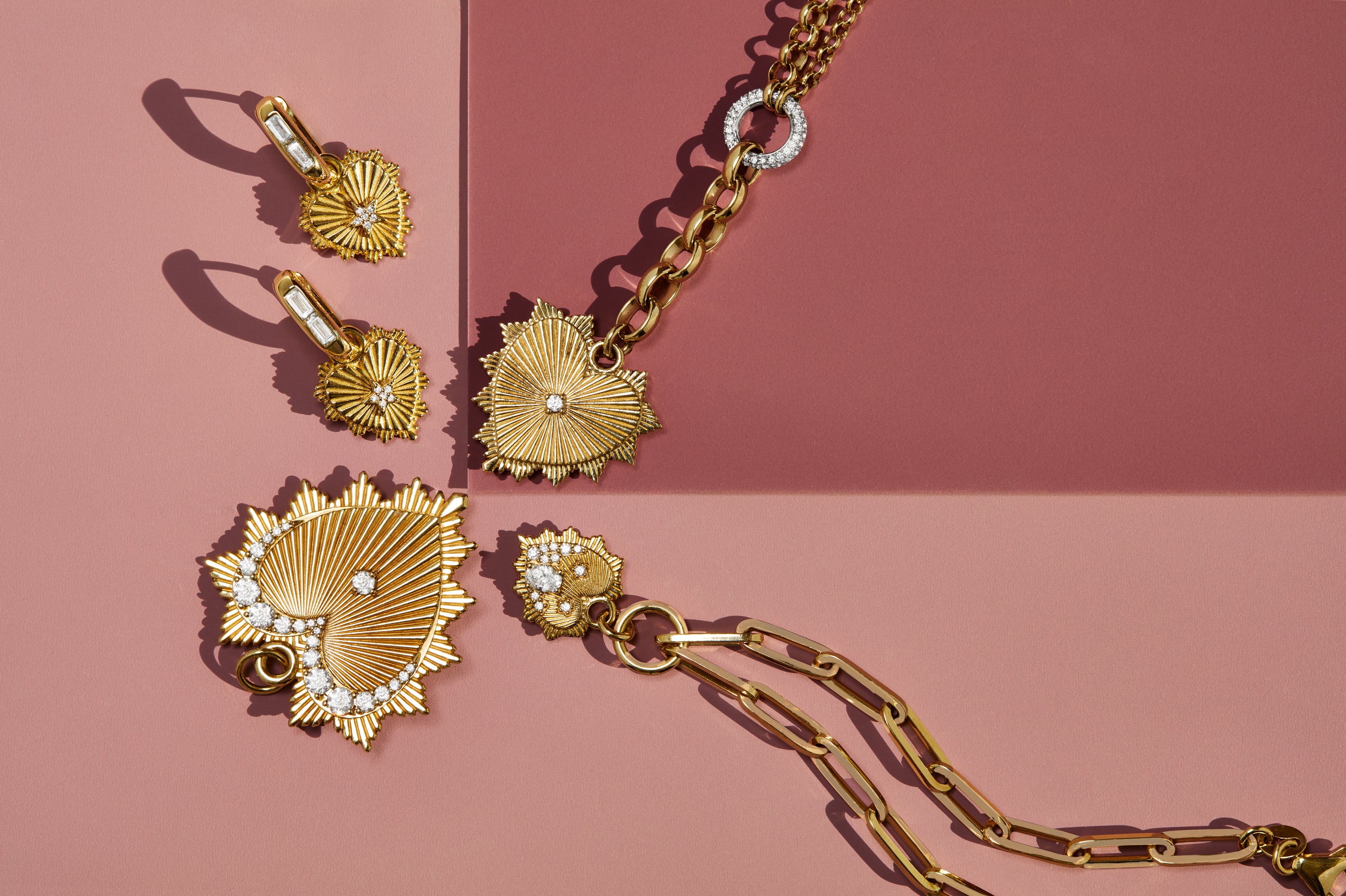 Gigi Clozeau Classic Gigi Necklace with Yellow Gold & Black Jewels