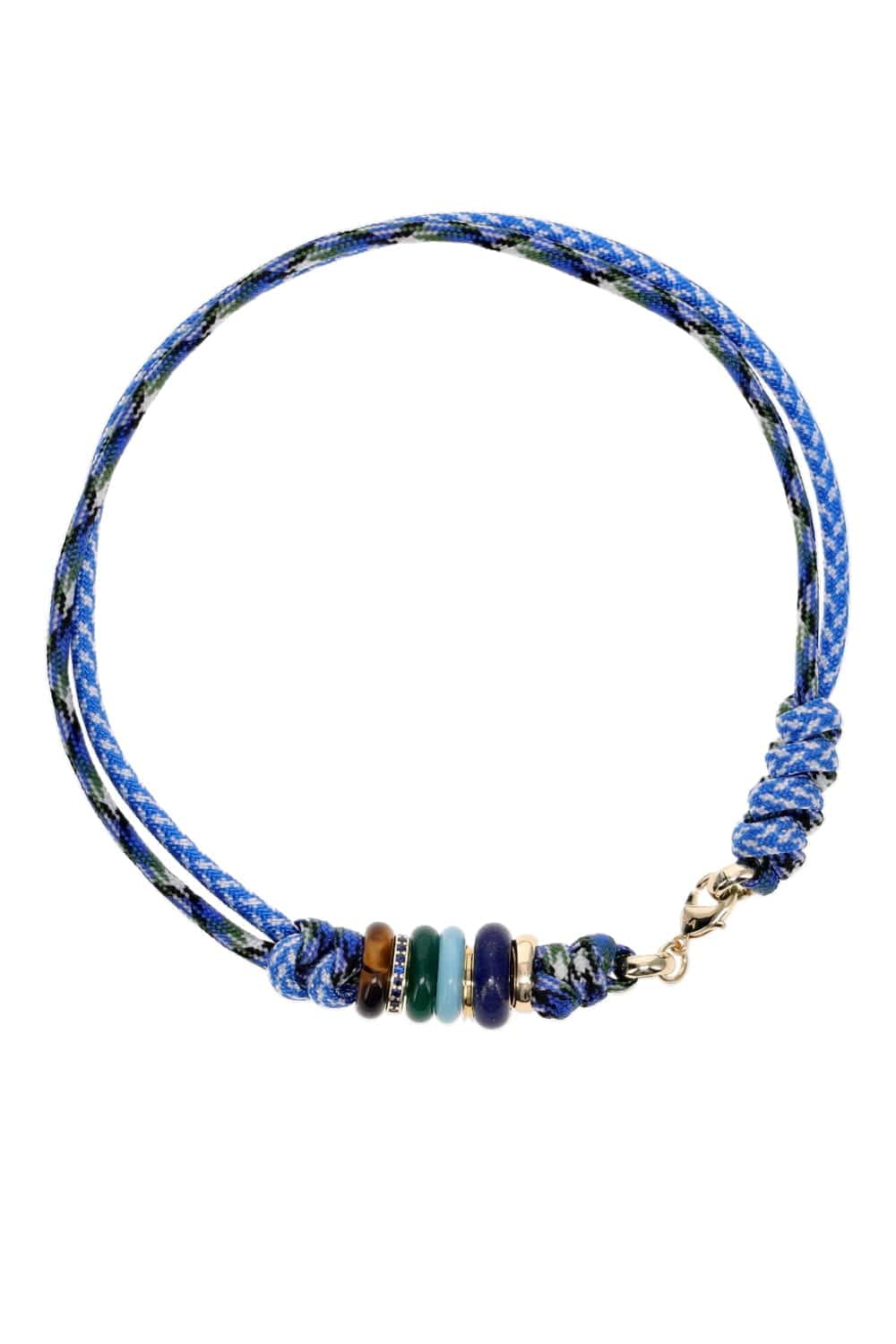 The Blue Supersize Happy Cord Necklace