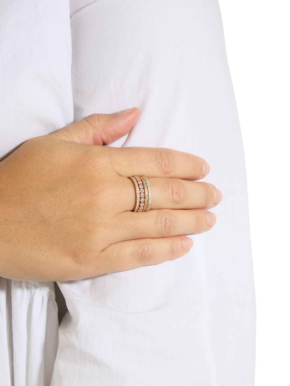 Prong Set Diamond Rose Gold Band