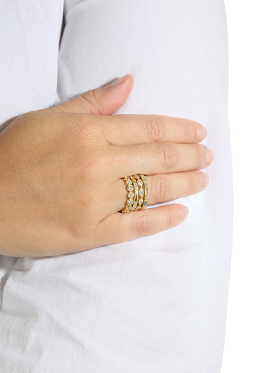 Maria Marquise Diamond Yellow Gold Band