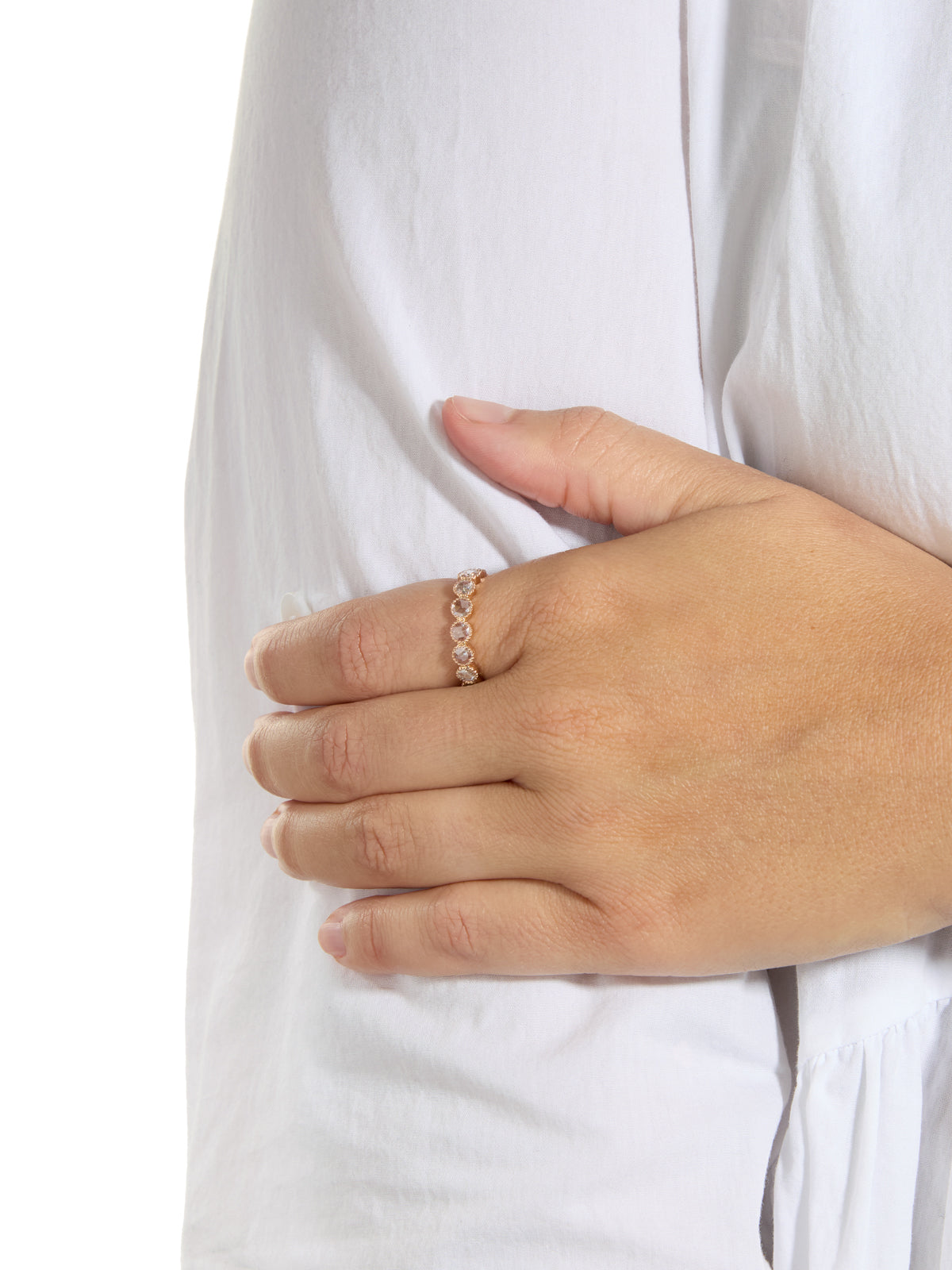 Grace Cut Diamond Rose Gold Band