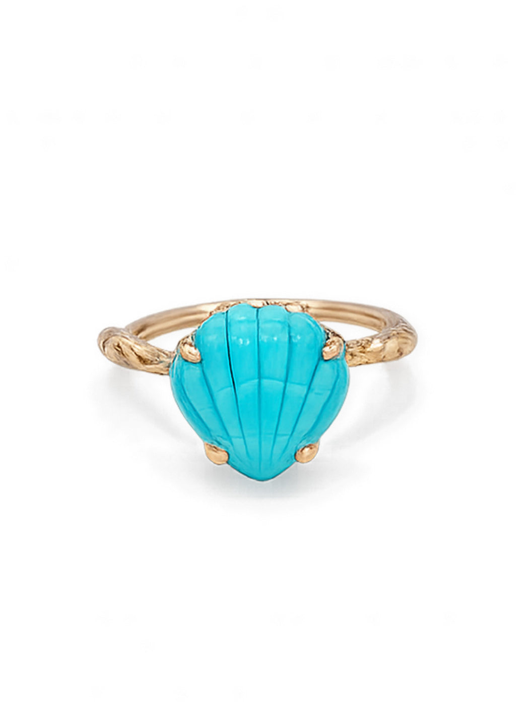 Turquoise Shell Yellow Gold Ring