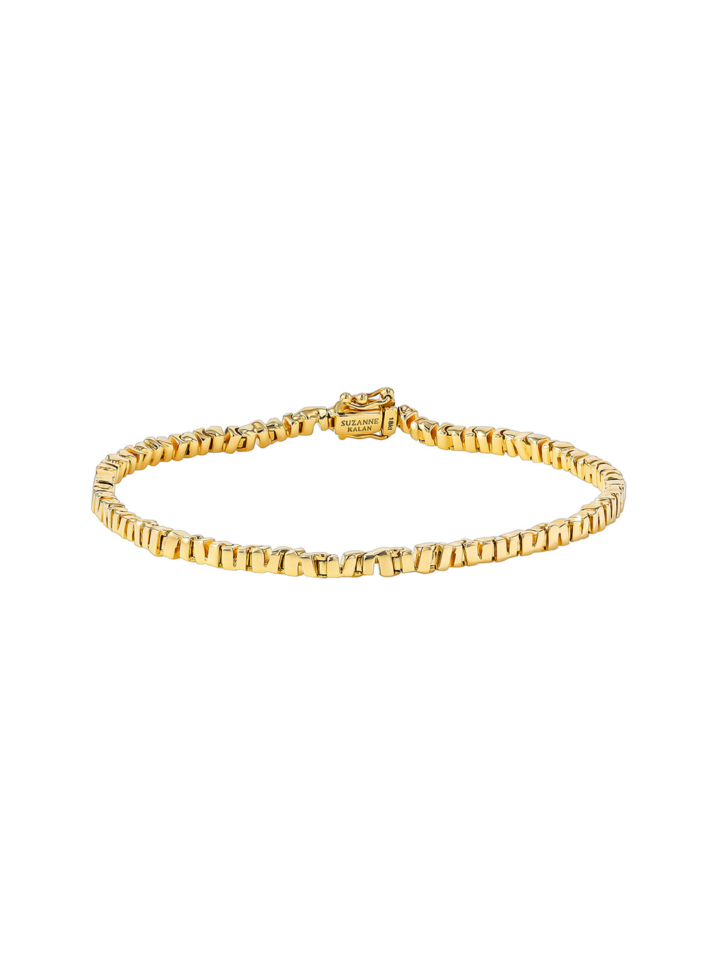 Yellow Gold Thin Tennis Bracelet