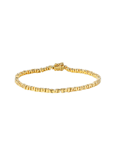 Yellow Gold Thin Tennis Bracelet