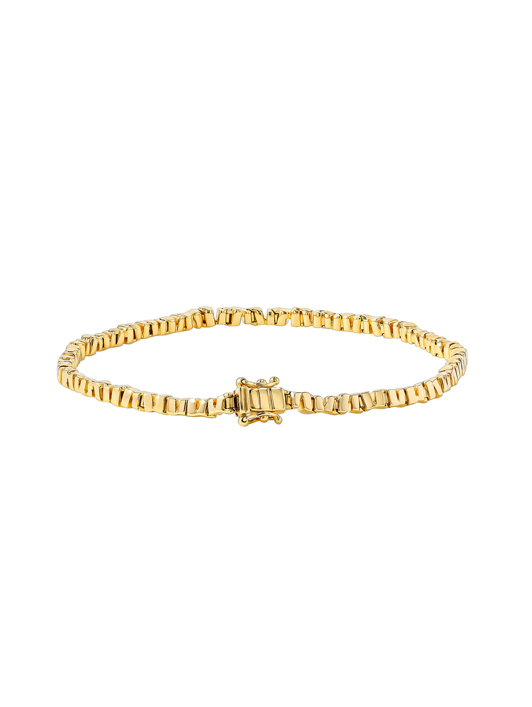 Yellow Gold Thin Tennis Bracelet