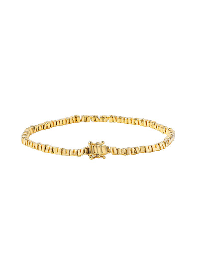 Yellow Gold Thin Tennis Bracelet