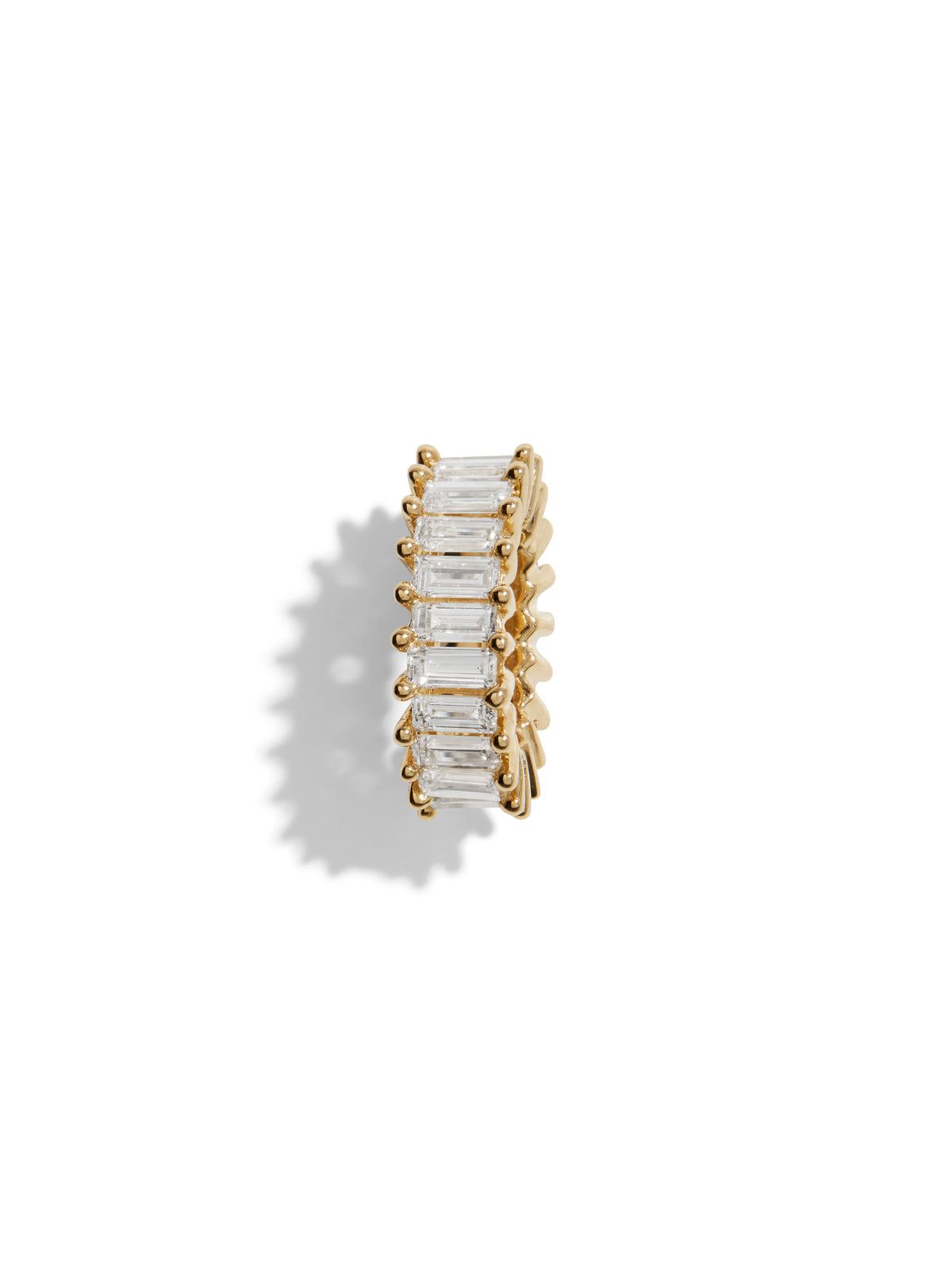 Lab Grown Diamond Prong Set Baguette Big Bead