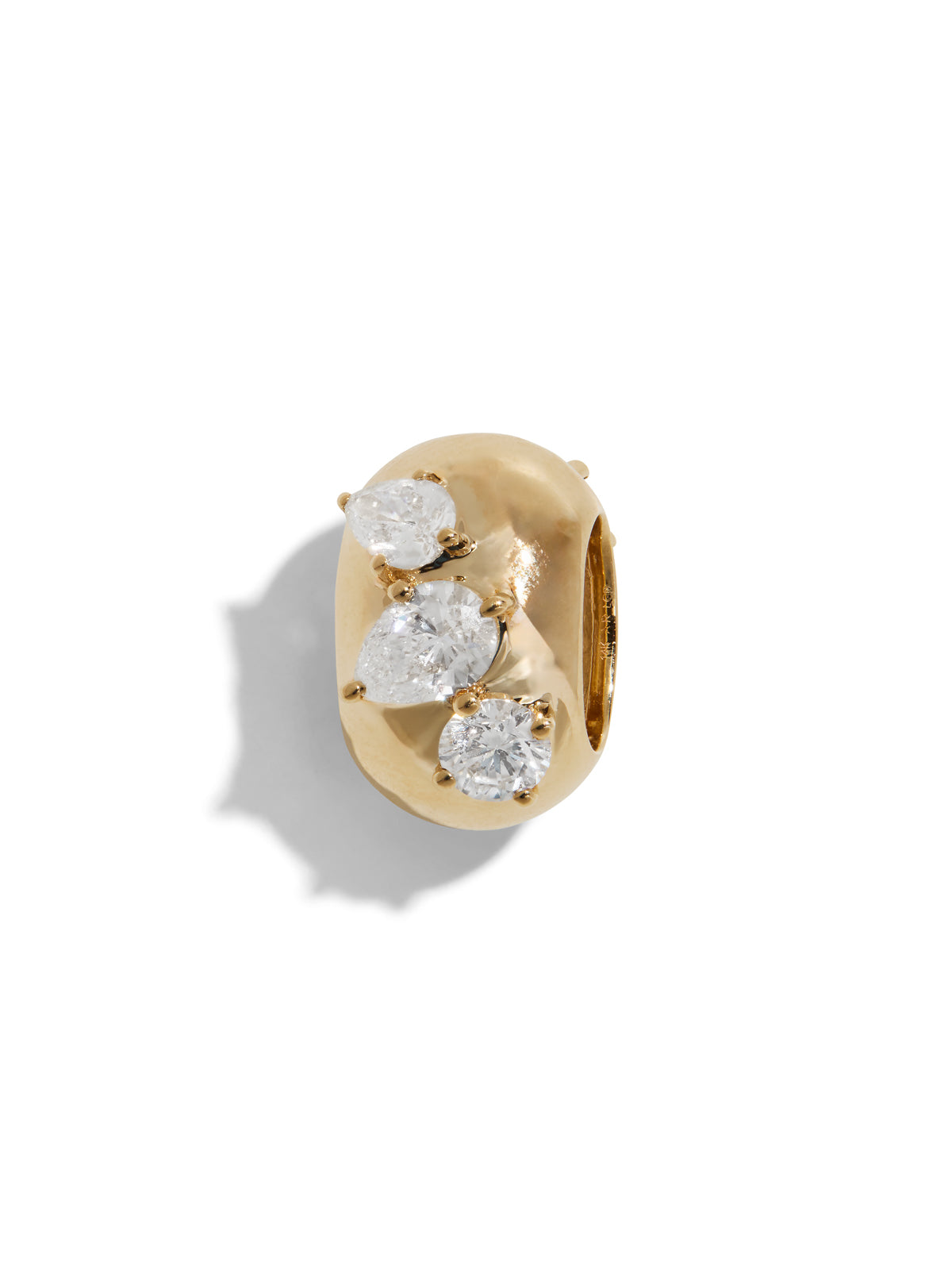 Lab Grown Diamond Pear Cluster Big Bead