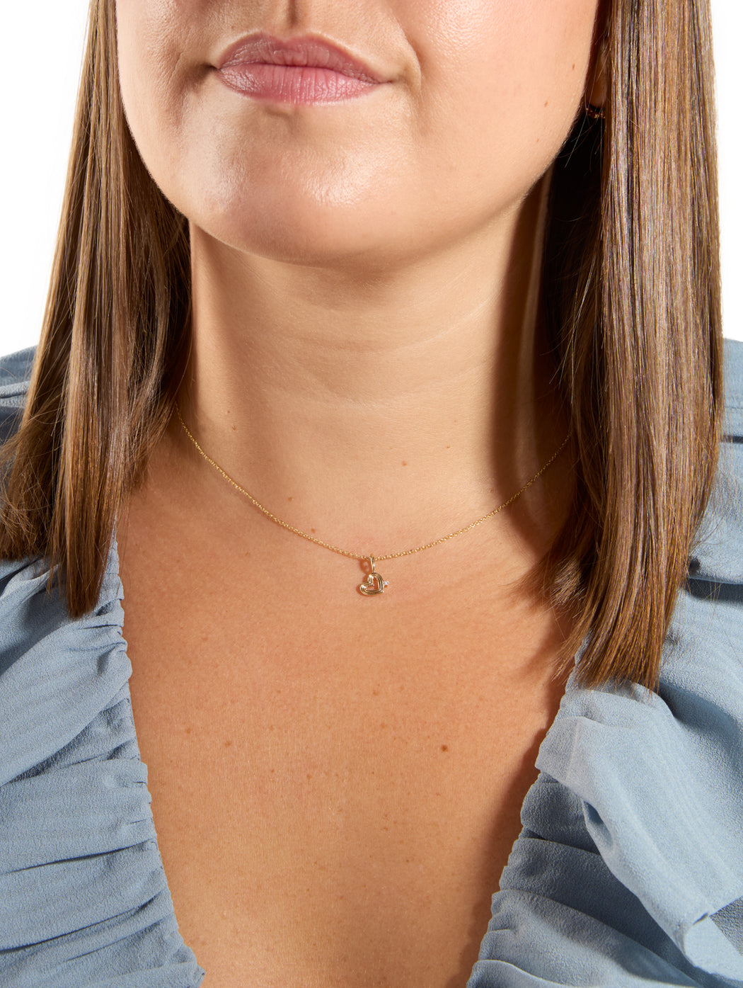 Groovy Diamond Mini Heart Yellow Gold Charm