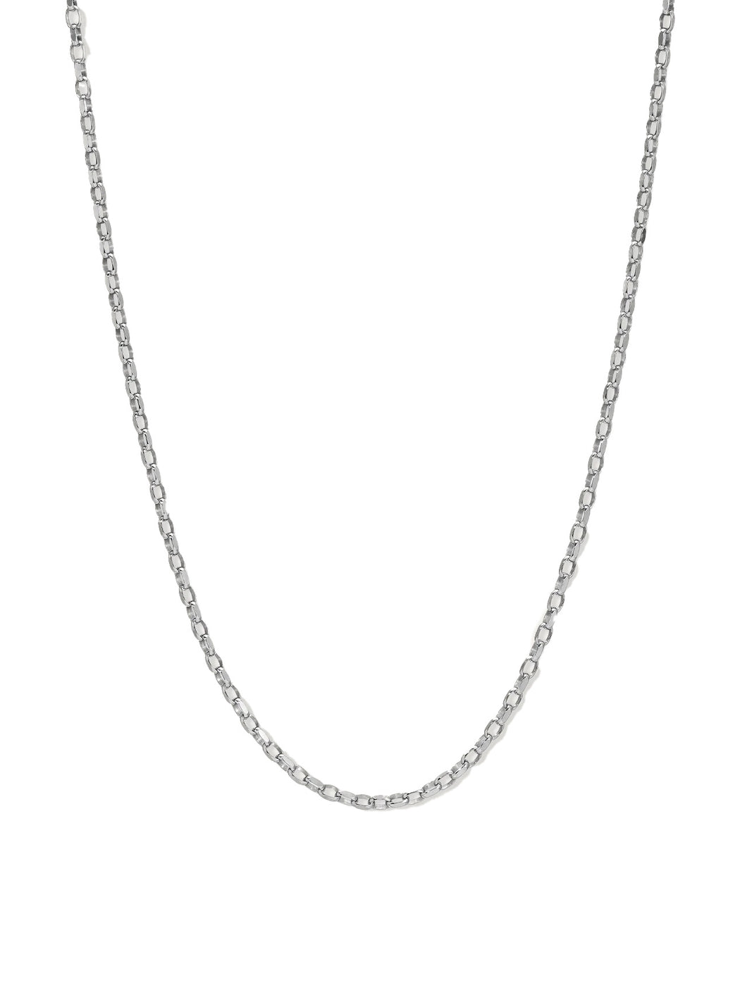 2mm Italian Chain Link Sterling Silver Necklace
