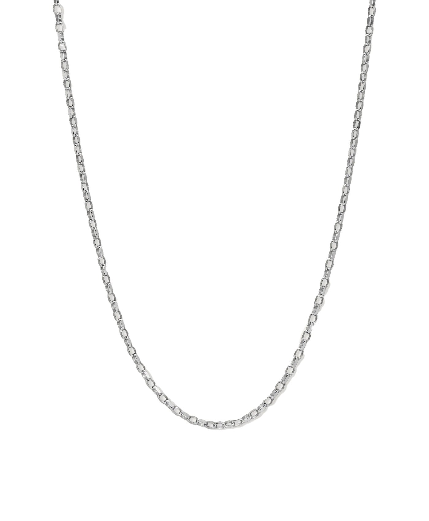 2mm Italian Chain Link Sterling Silver Necklace