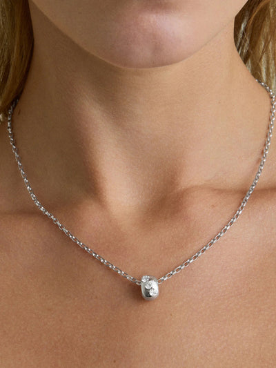 Diamond Pear Cluster Sterling Silver Big Bead