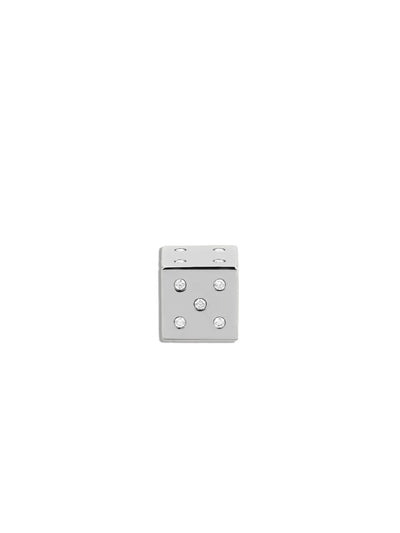 Diamond Dice Sterling Silver Big Bead