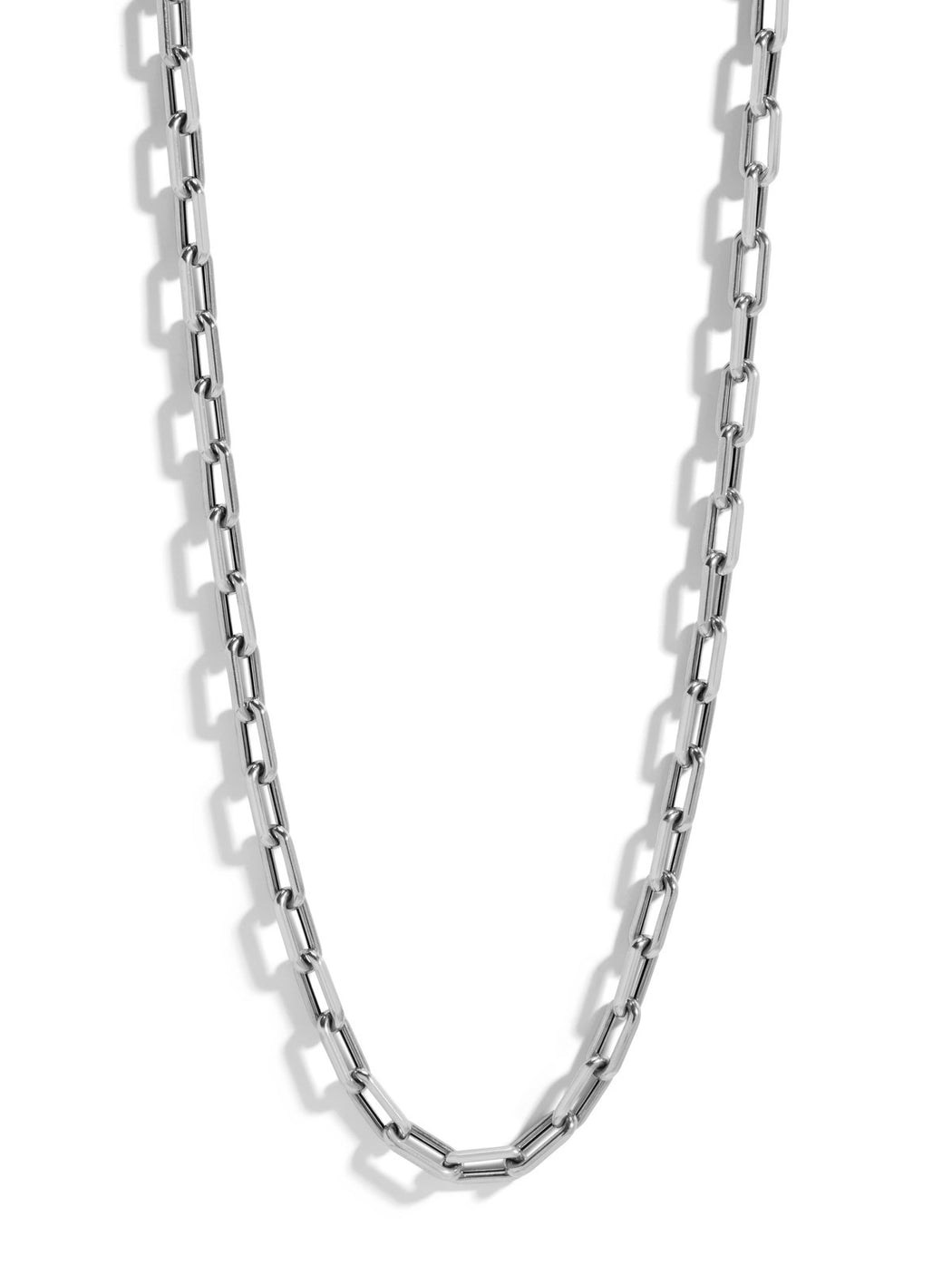 4mm Wide Italian Chain Link Sterling Silver Necklace