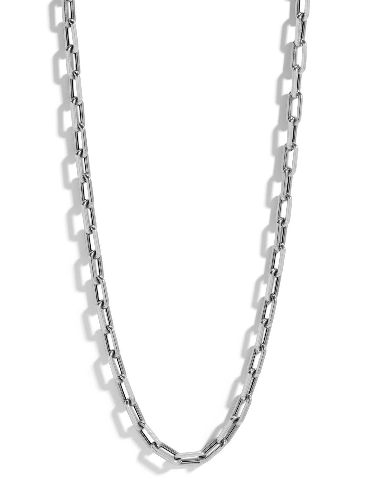 4mm Wide Italian Chain Link Sterling Silver Necklace