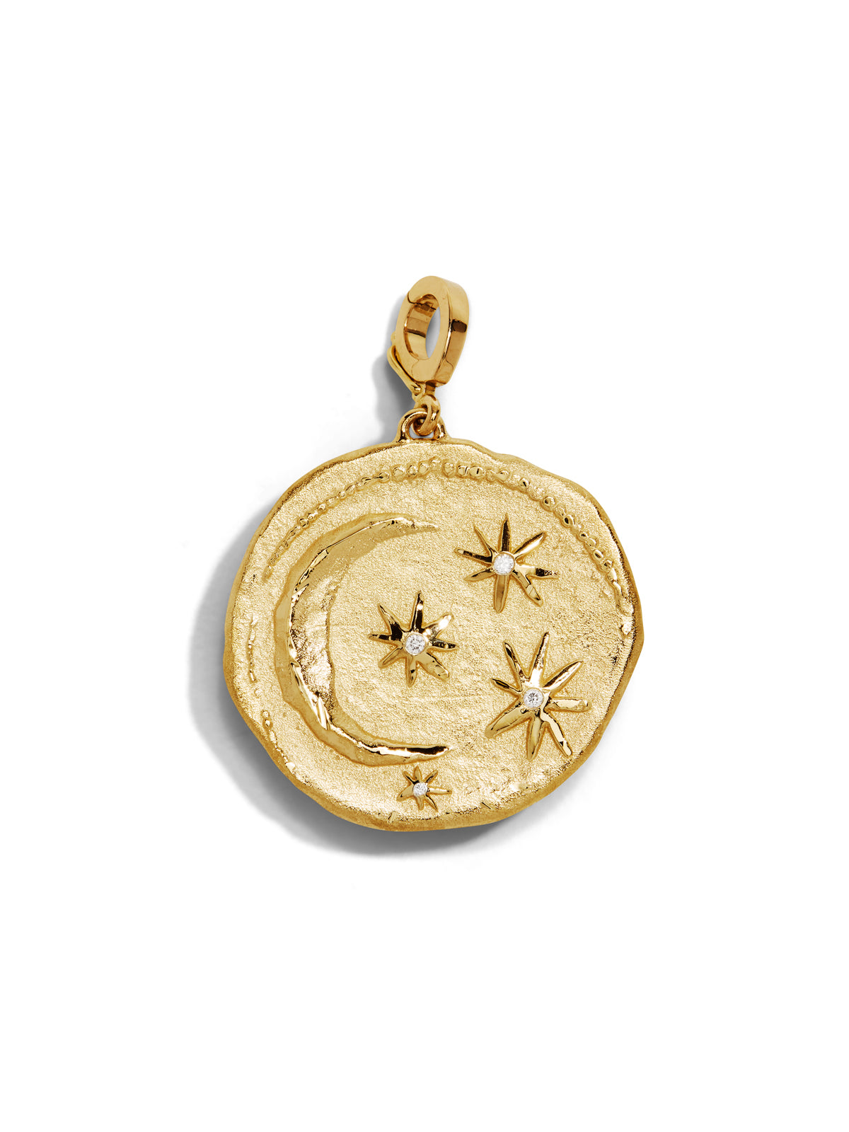 Diamond Large Cosmic Coin Yellow Gold Charm