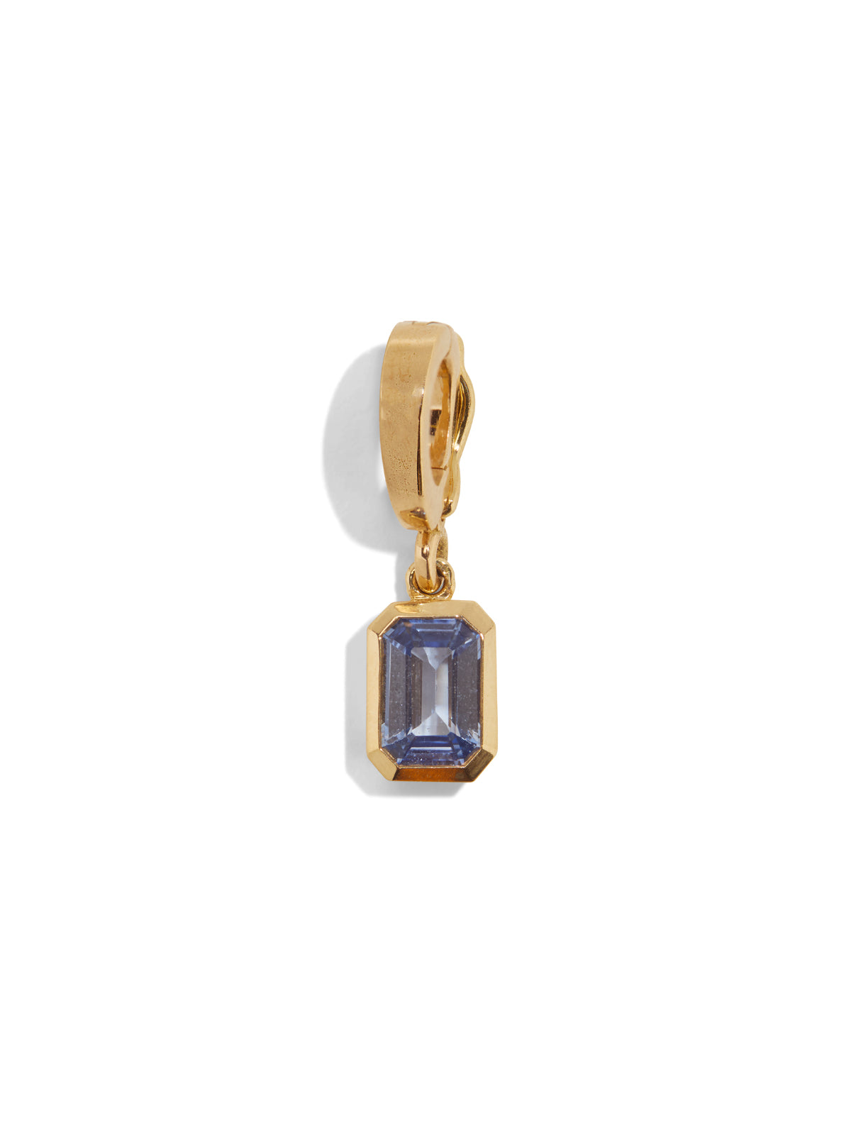 Rich Medium Bezel Sapphire Yellow Gold Charm