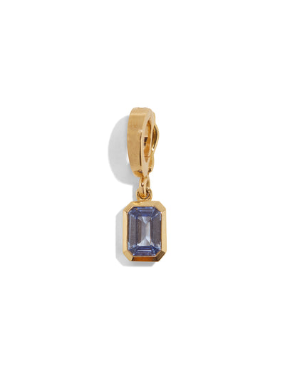 Rich Medium Bezel Sapphire Yellow Gold Charm