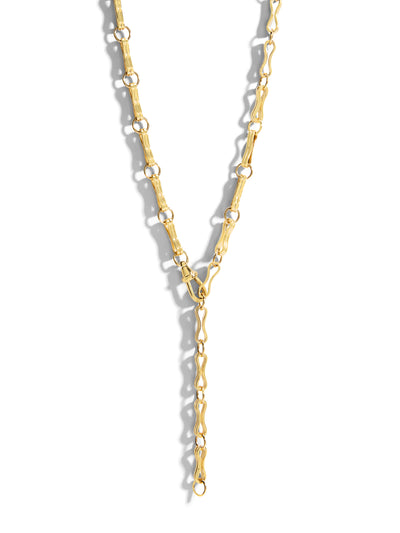 Large Motif Double Link Yellow Gold Chain Necklace