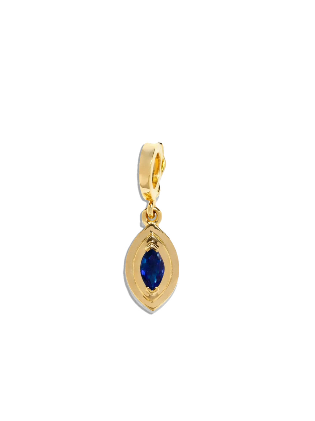 Sapphire Marquise Yellow Gold Charm