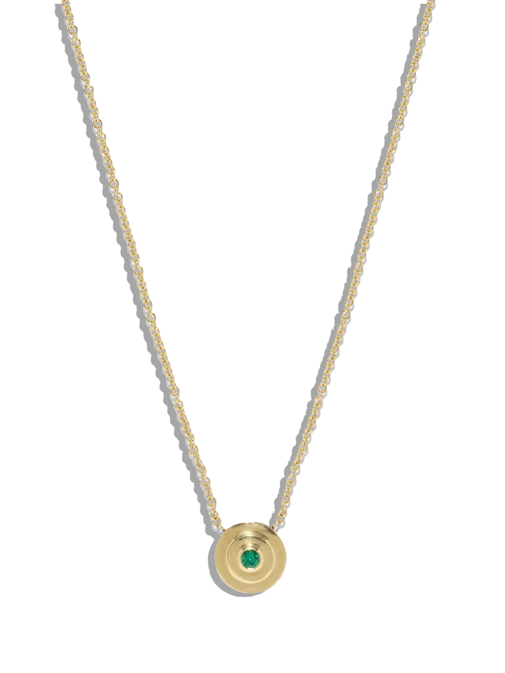 Petite Emerald Circular Staircase Necklace