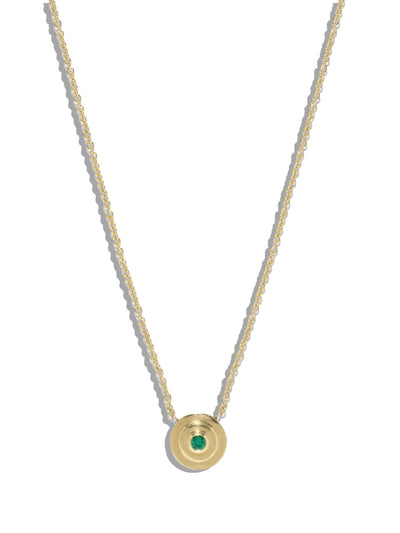 Petite Emerald Circular Staircase Necklace