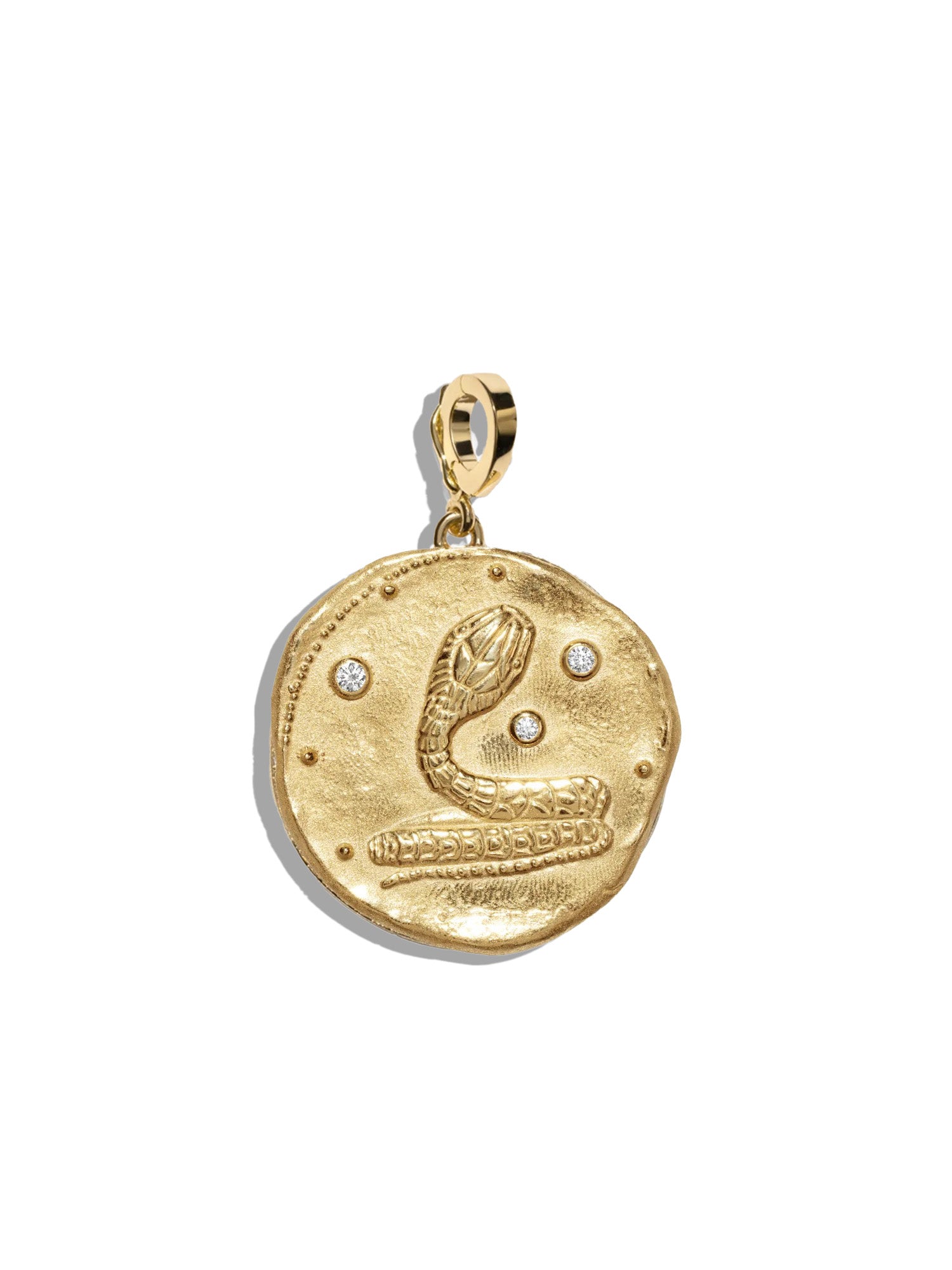 Renewal Serpent Large Coin Yellow Gold Charm