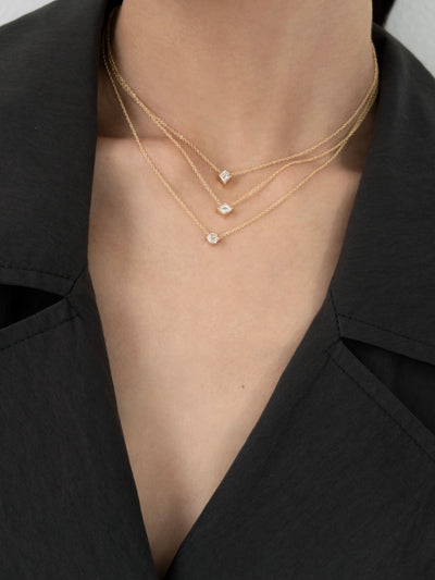 Allure Cadillac-Cut Diamond Yellow Gold Necklace