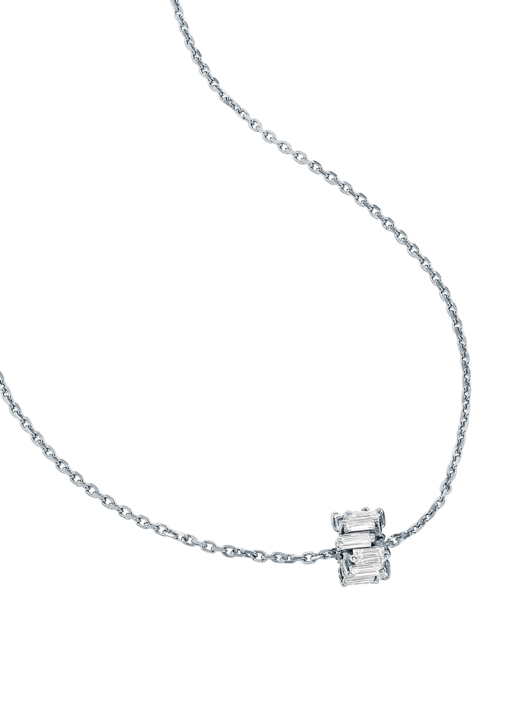 Infinite Diamond Rondelle White Gold Necklace