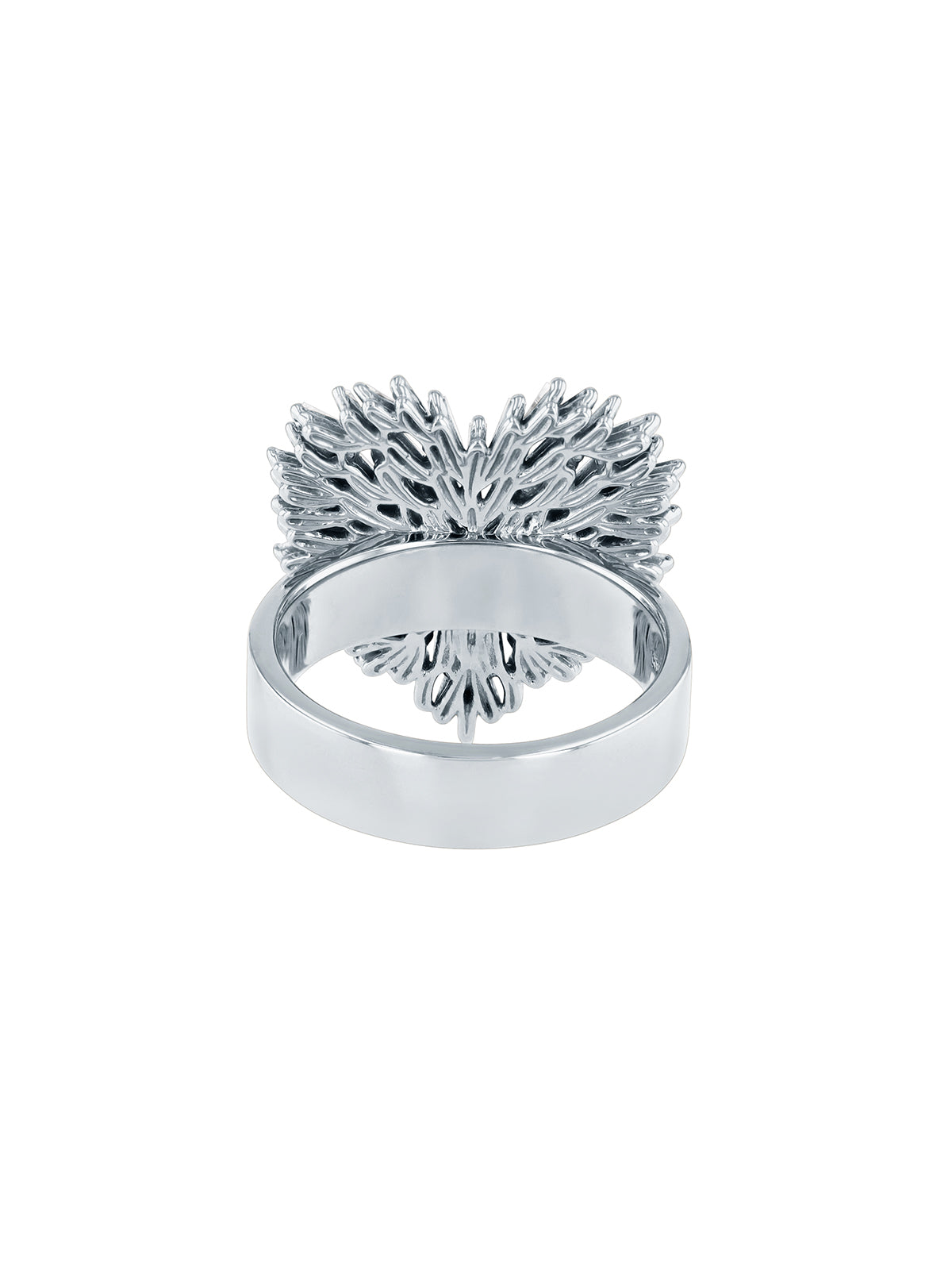 Diamond Baguette Medium Heart White Gold Ring
