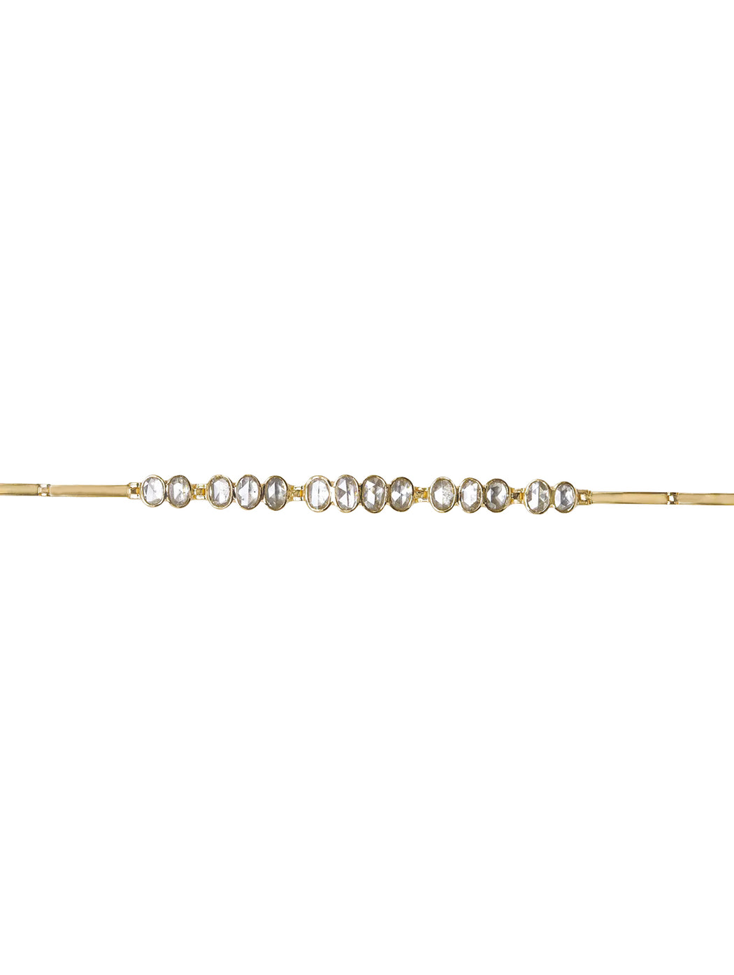 Grey Diamond Articulated Yellow Gold Bracelet