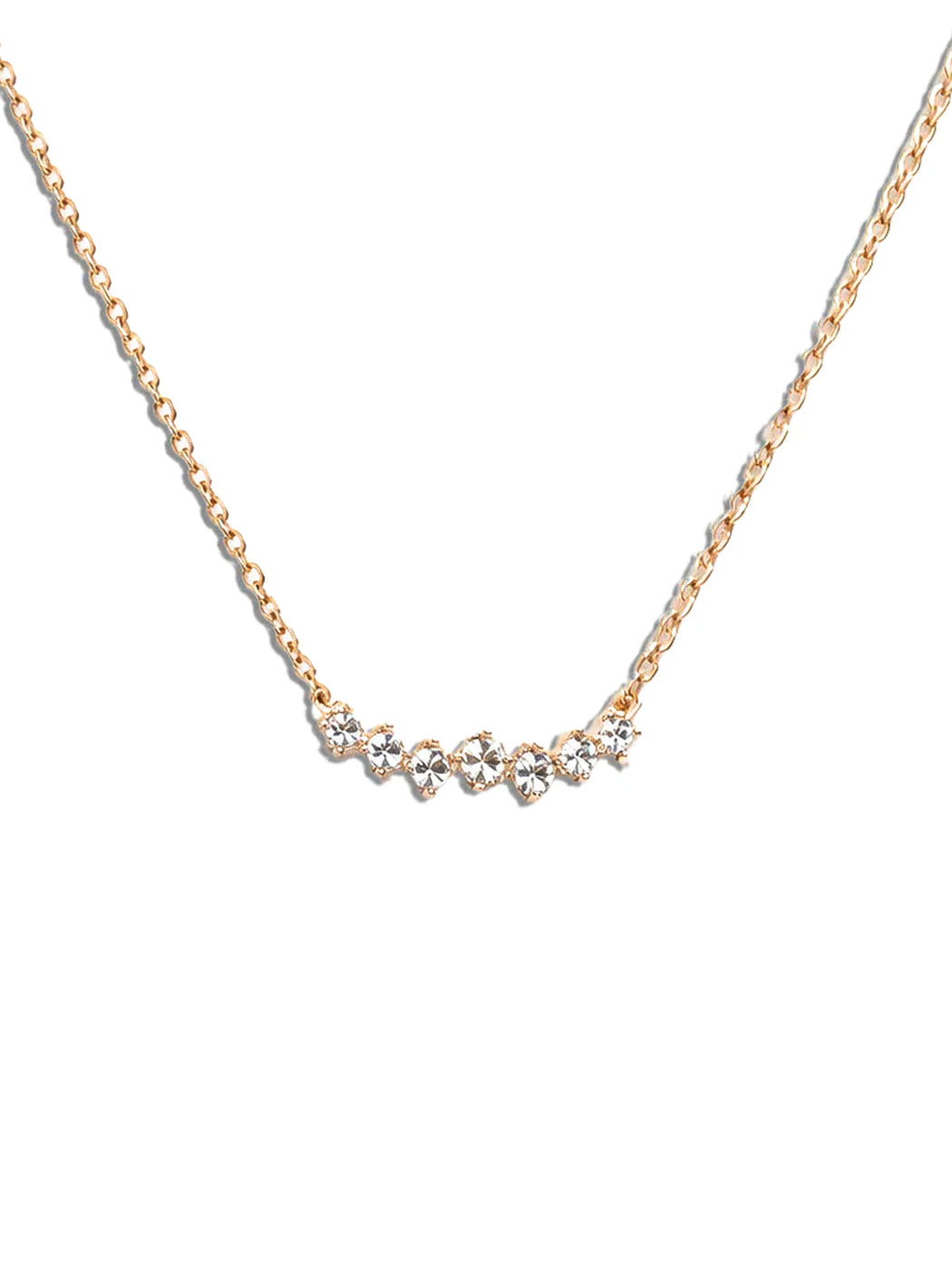 Twisted Rose Cut Diamond Yellow Gold Necklace