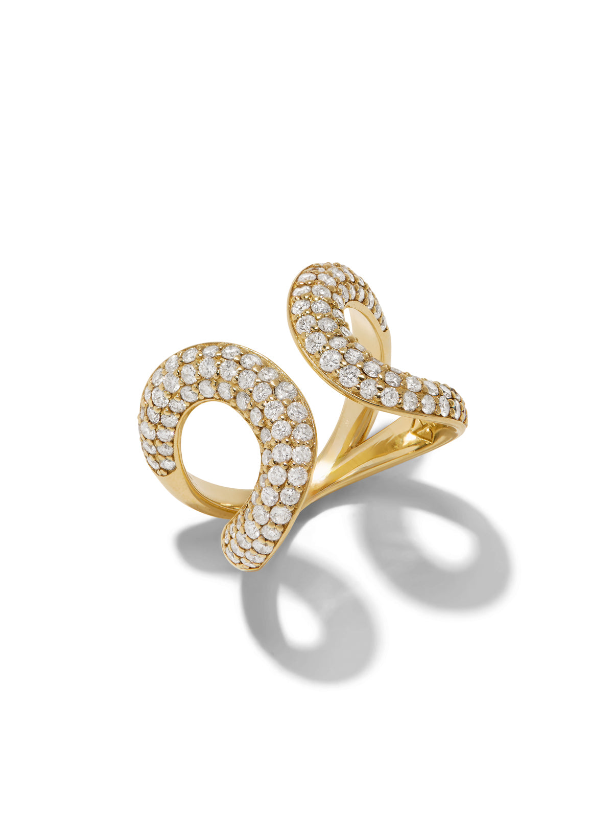 Medusa Diamond Yellow Gold Ring