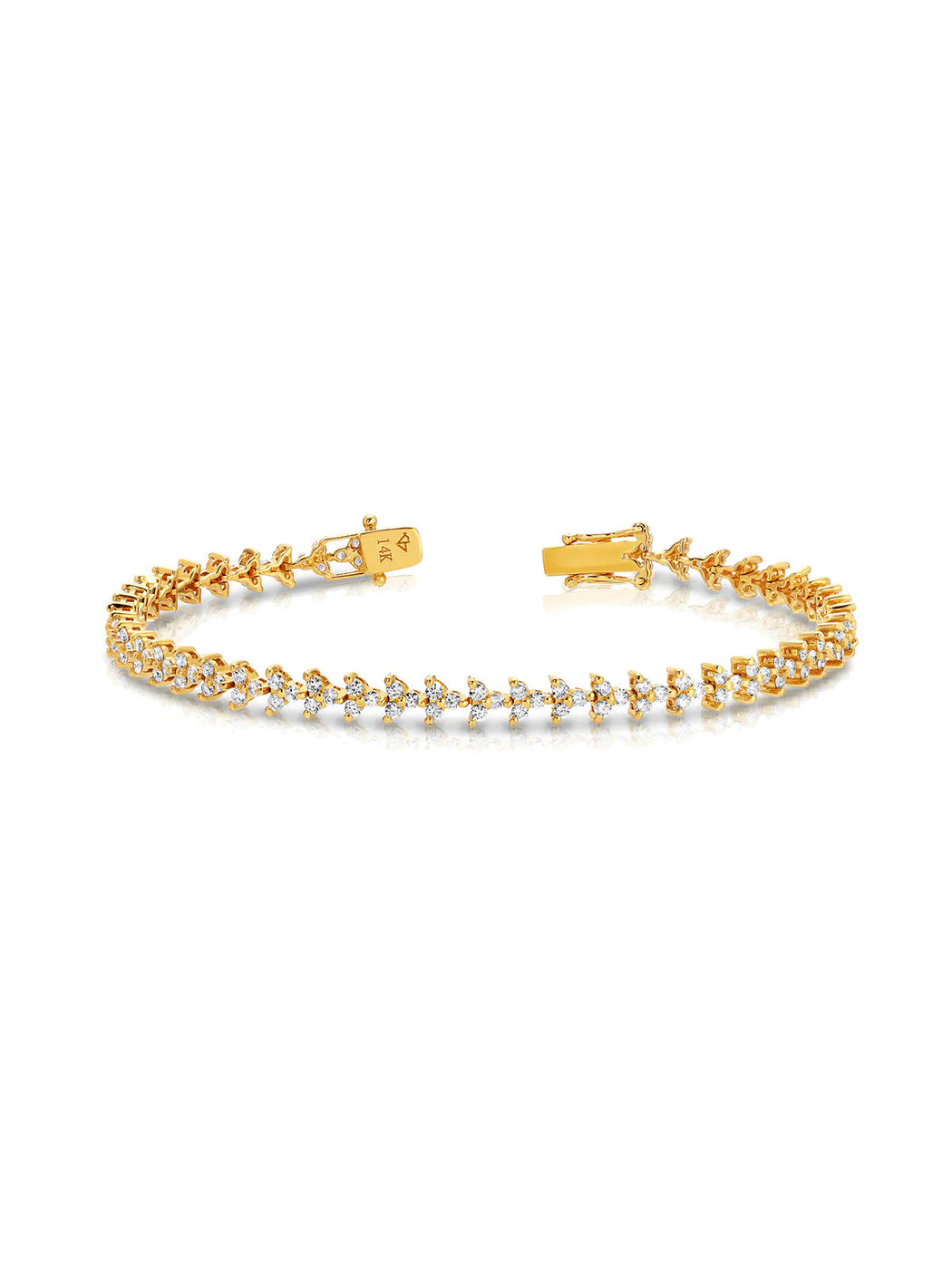 Mini Poppy Diamond Yellow Gold Bracelet
