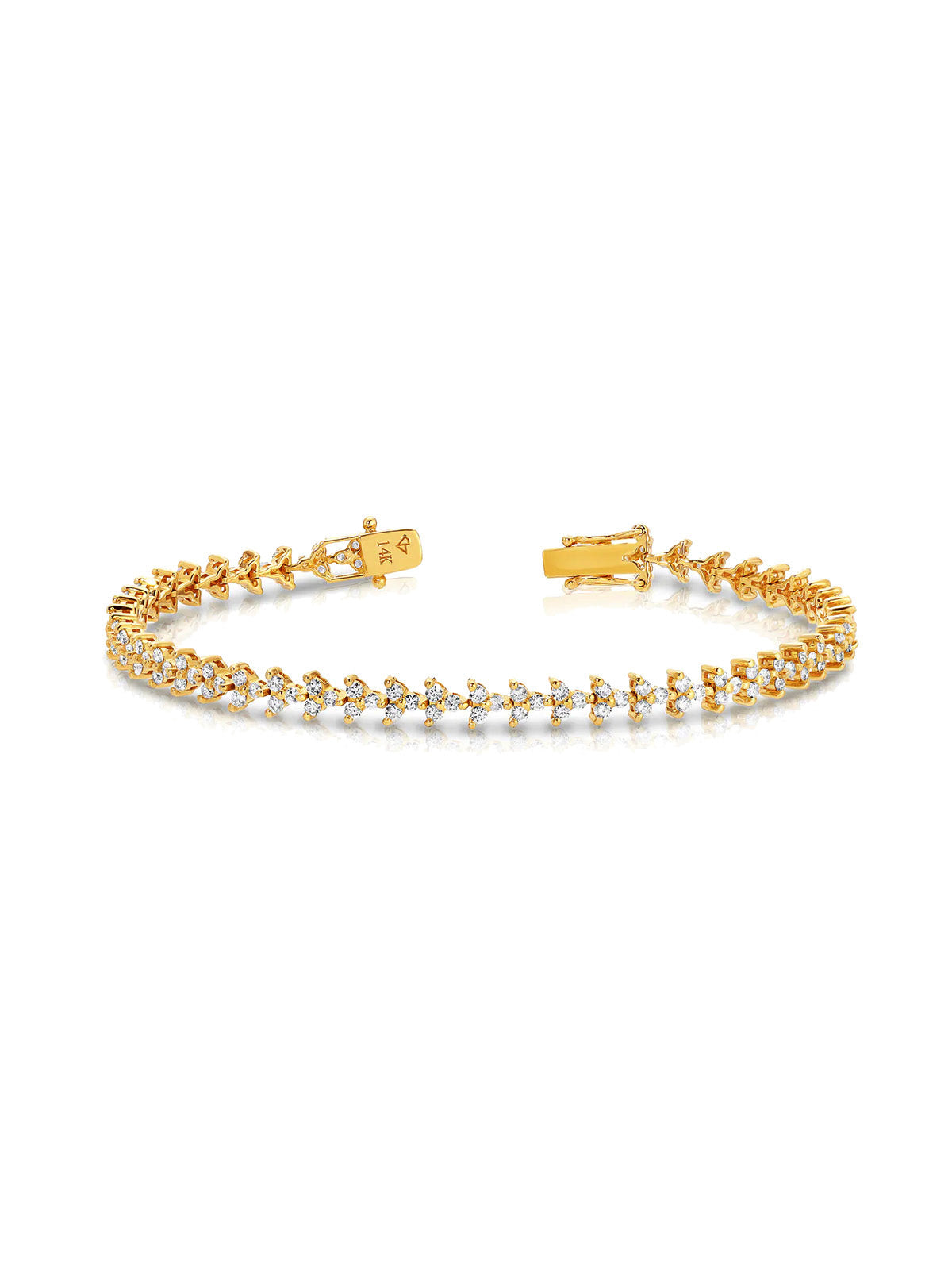 Mini Poppy Diamond Yellow Gold Bracelet