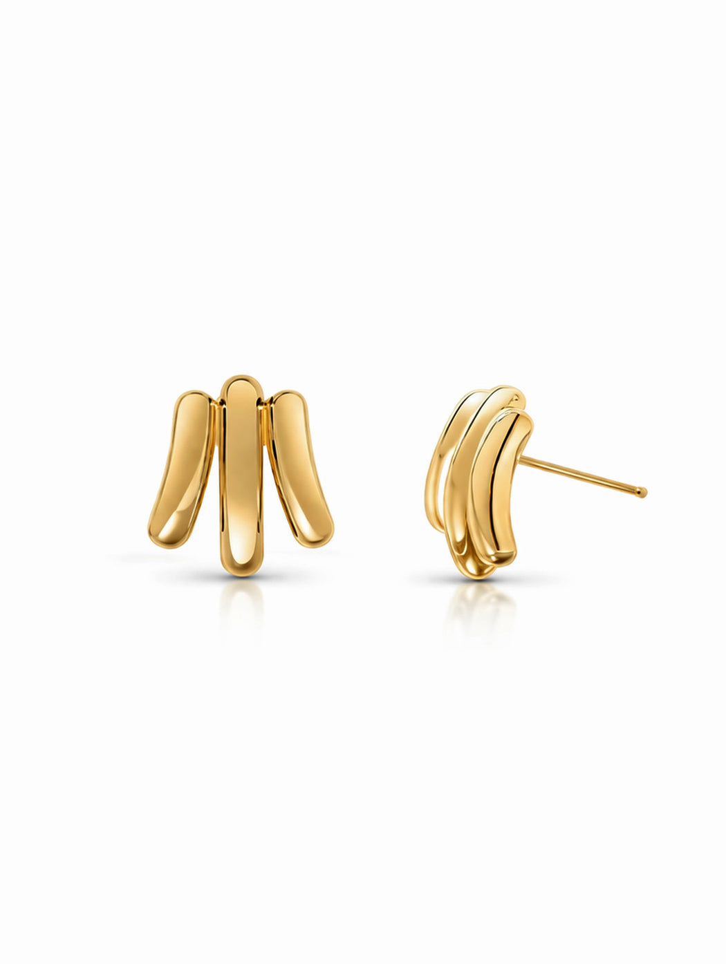 Serre Yellow Gold Earrings