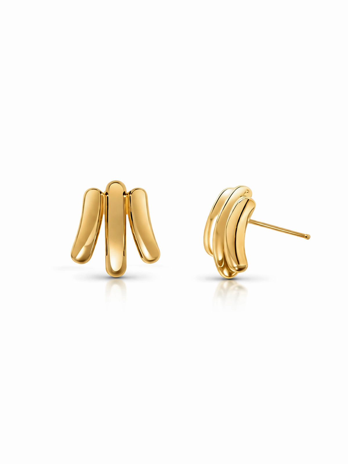 Serre Yellow Gold Earrings