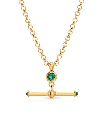 Emerald Barre Yellow Gold Necklace
