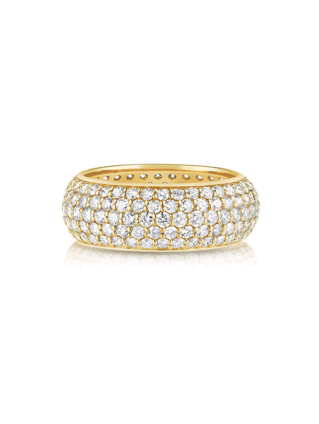 Mega Diamond Yellow Gold Band