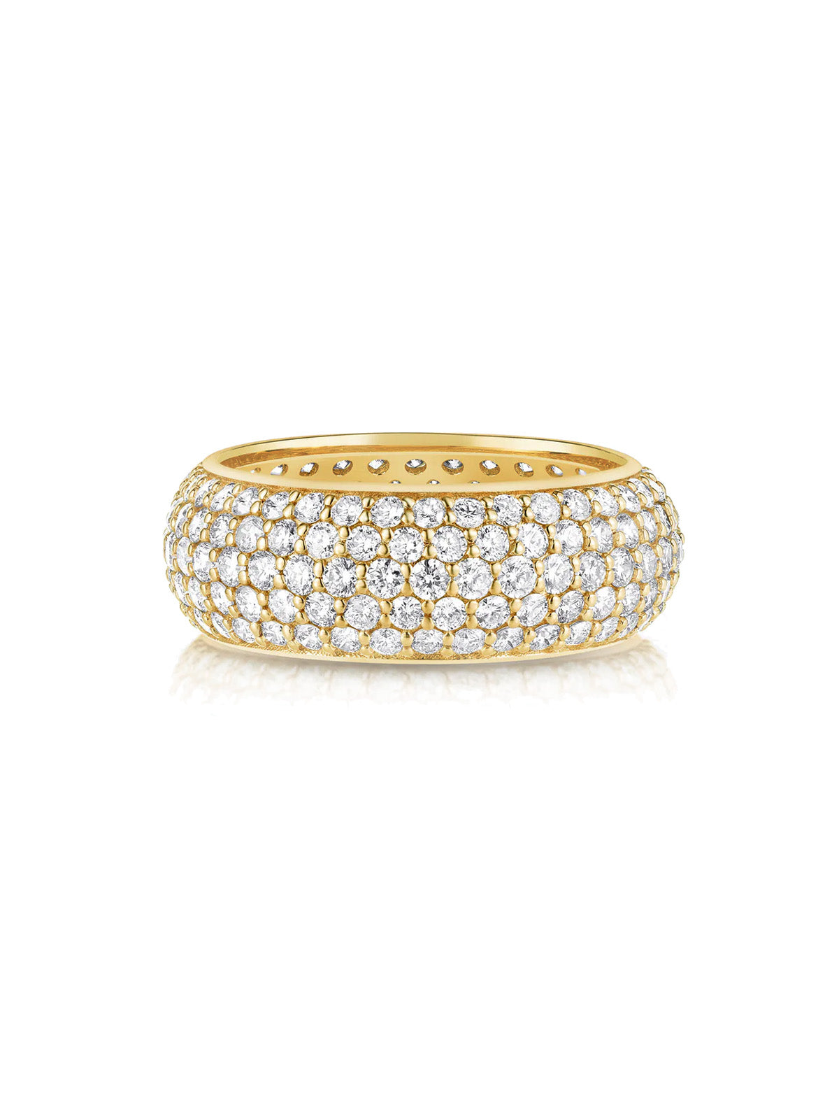 Mega Diamond Yellow Gold Band