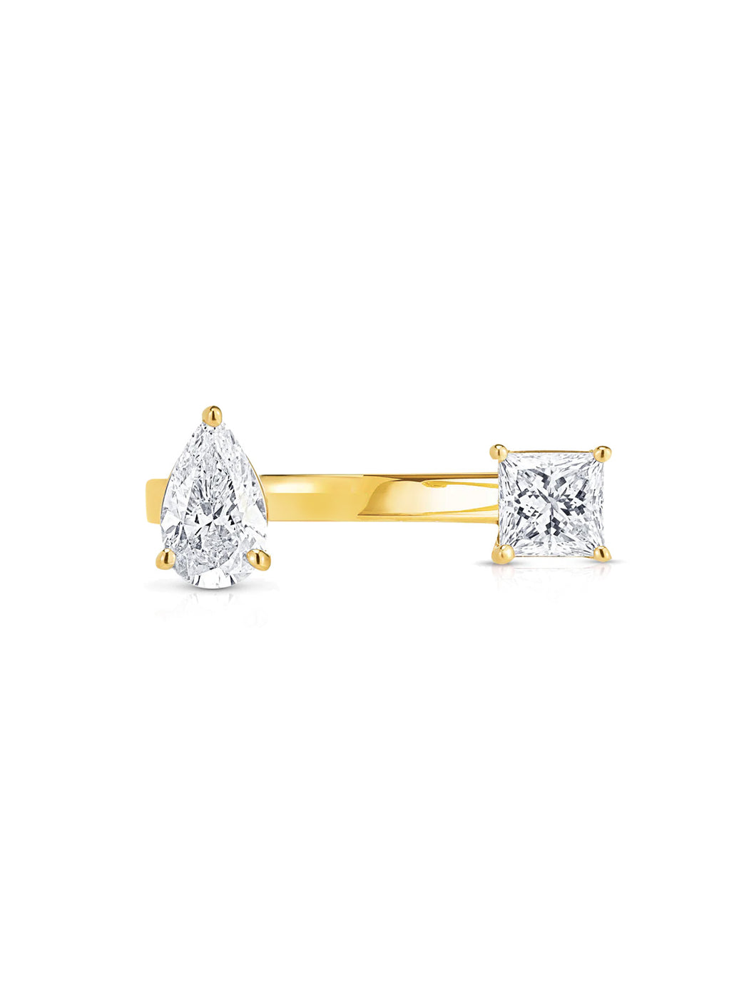 Reign Pear & Princess Diamond Yellow Gold Ring