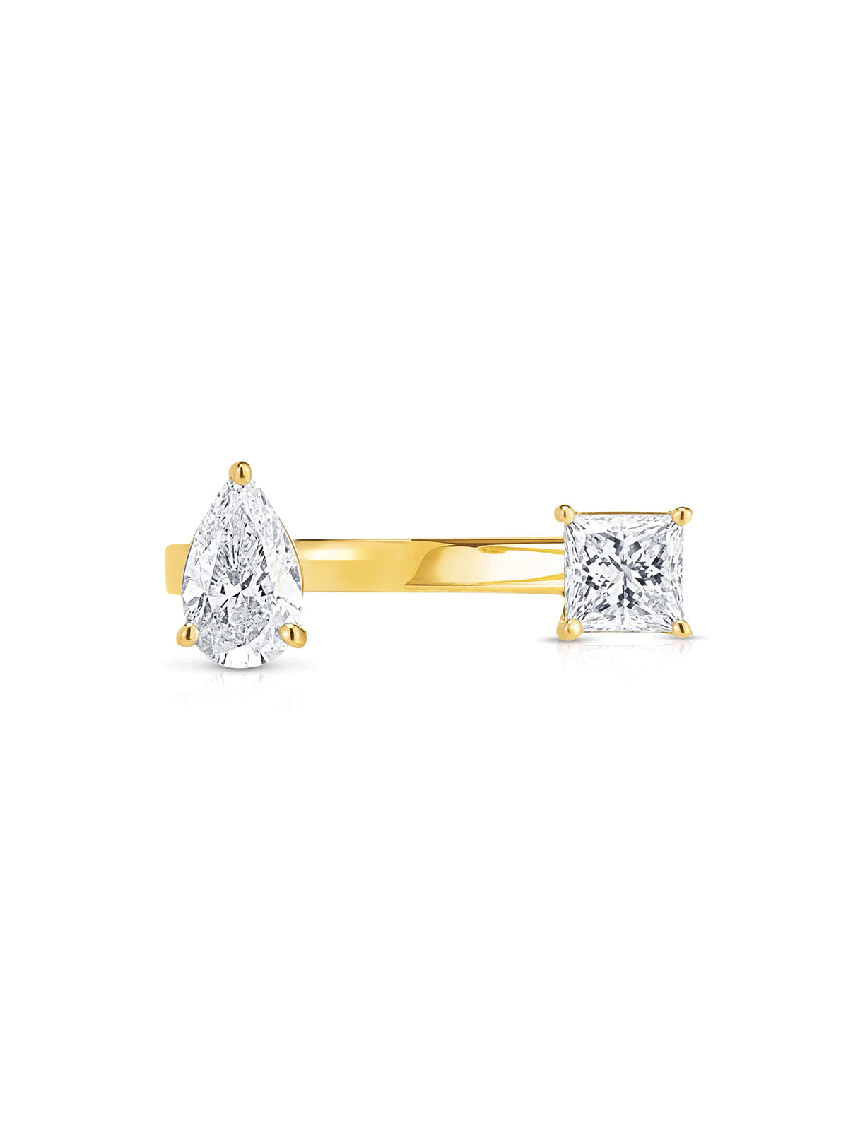 Reign Pear & Princess Diamond Yellow Gold Ring