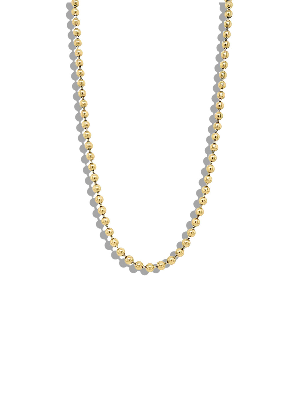 Yellow Gold Ball Chain Necklace