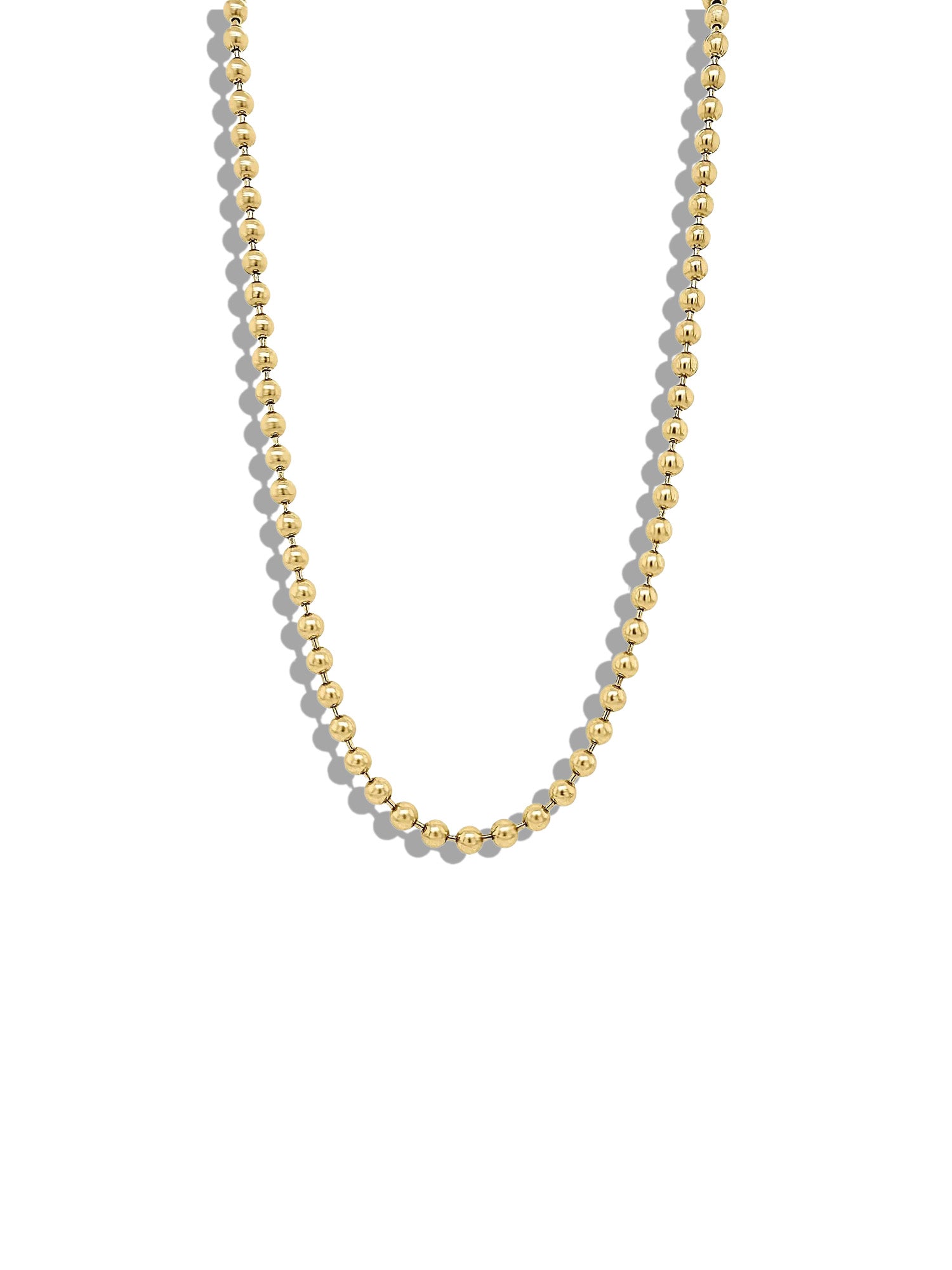 Yellow Gold Ball Chain Necklace