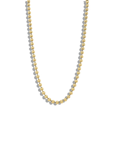 Yellow Gold Ball Chain Necklace