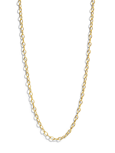Tiny Lacy Chain Yellow Gold Necklace